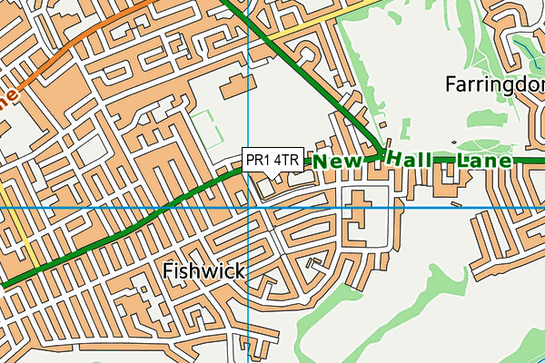 PR1 4TR map - OS VectorMap District (Ordnance Survey) PR1 4TR map - OS VectorMap District (Ordnance Survey)