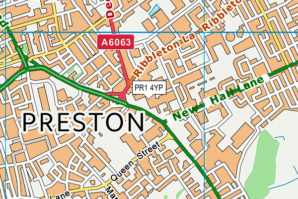PR1 4YP map - OS VectorMap District (Ordnance Survey) PR1 4YP map - OS VectorMap District (Ordnance Survey)