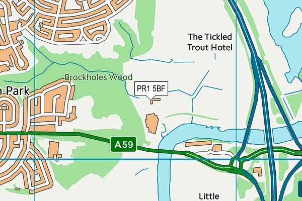 PR1 5BF map - OS VectorMap District (Ordnance Survey) PR1 5BF map - OS VectorMap District (Ordnance Survey)