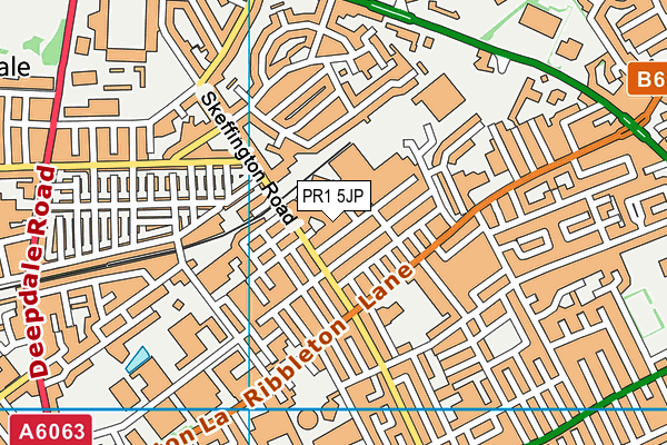 PR1 5JP map - OS VectorMap District (Ordnance Survey) PR1 5JP map - OS VectorMap District (Ordnance Survey)