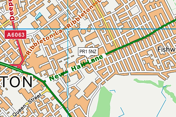 PR1 5NZ map - OS VectorMap District (Ordnance Survey) PR1 5NZ map - OS VectorMap District (Ordnance Survey)