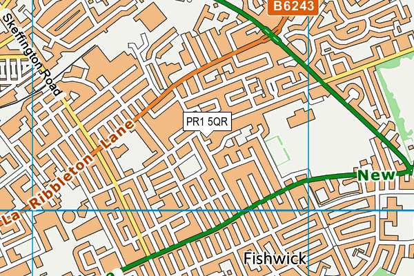 PR1 5QR map - OS VectorMap District (Ordnance Survey) PR1 5QR map - OS VectorMap District (Ordnance Survey)