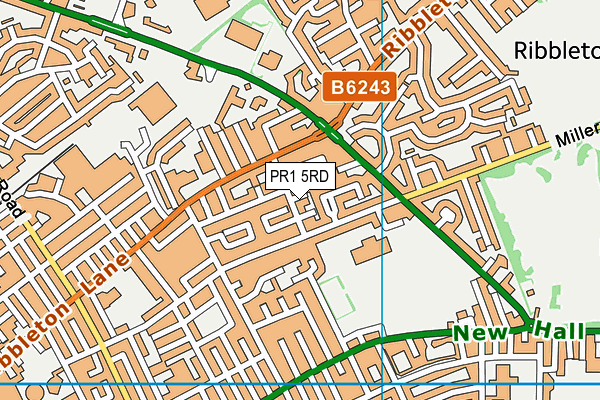 PR1 5RD map - OS VectorMap District (Ordnance Survey) PR1 5RD map - OS VectorMap District (Ordnance Survey)