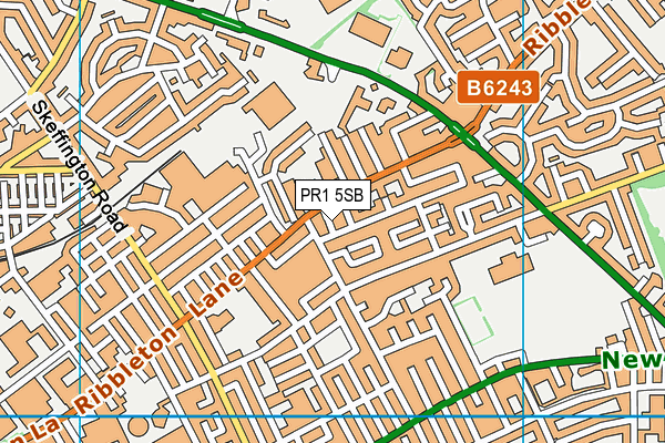 PR1 5SB map - OS VectorMap District (Ordnance Survey) PR1 5SB map - OS VectorMap District (Ordnance Survey)