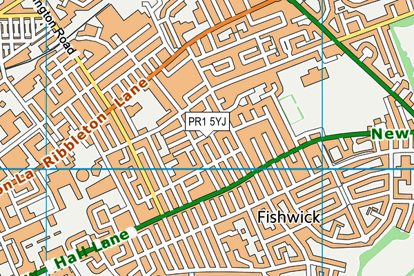 PR1 5YJ map - OS VectorMap District (Ordnance Survey) PR1 5YJ map - OS VectorMap District (Ordnance Survey)