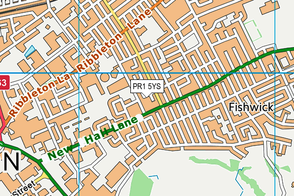 PR1 5YS map - OS VectorMap District (Ordnance Survey) PR1 5YS map - OS VectorMap District (Ordnance Survey)