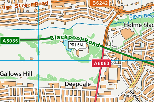 PR1 6AU map - OS VectorMap District (Ordnance Survey) PR1 6AU map - OS VectorMap District (Ordnance Survey)