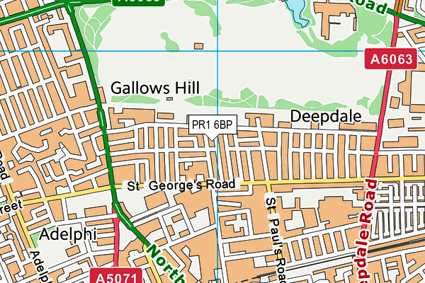 PR1 6BP map - OS VectorMap District (Ordnance Survey) PR1 6BP map - OS VectorMap District (Ordnance Survey)