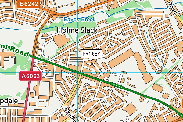 PR1 6EY map - OS VectorMap District (Ordnance Survey) PR1 6EY map - OS VectorMap District (Ordnance Survey)