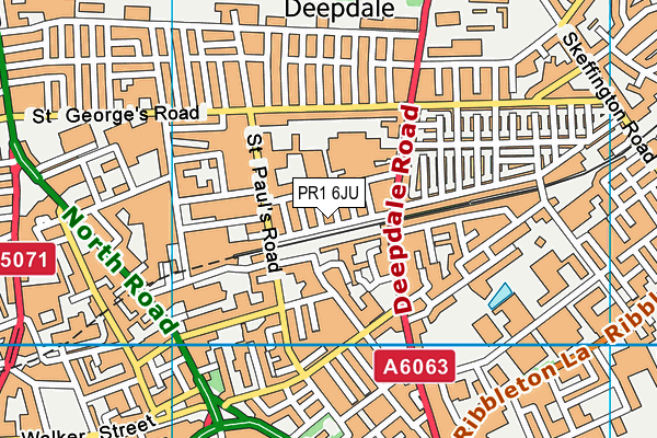 PR1 6JU map - OS VectorMap District (Ordnance Survey) PR1 6JU map - OS VectorMap District (Ordnance Survey)