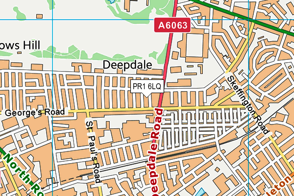 PR1 6LQ map - OS VectorMap District (Ordnance Survey) PR1 6LQ map - OS VectorMap District (Ordnance Survey)