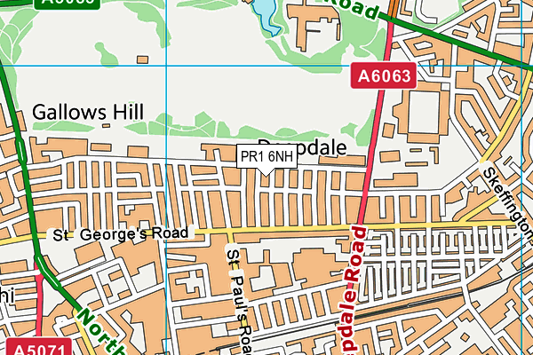 PR1 6NH map - OS VectorMap District (Ordnance Survey) PR1 6NH map - OS VectorMap District (Ordnance Survey)