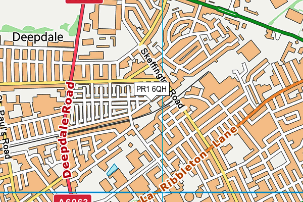 PR1 6QH map - OS VectorMap District (Ordnance Survey) PR1 6QH map - OS VectorMap District (Ordnance Survey)