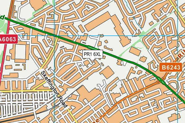 PR1 6XL map - OS VectorMap District (Ordnance Survey) PR1 6XL map - OS VectorMap District (Ordnance Survey)