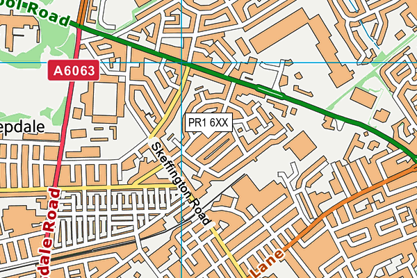 PR1 6XX map - OS VectorMap District (Ordnance Survey) PR1 6XX map - OS VectorMap District (Ordnance Survey)
