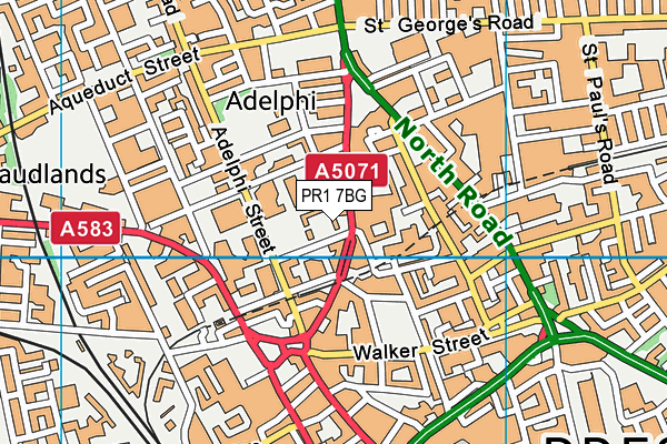 PR1 7BG map - OS VectorMap District (Ordnance Survey) PR1 7BG map - OS VectorMap District (Ordnance Survey)