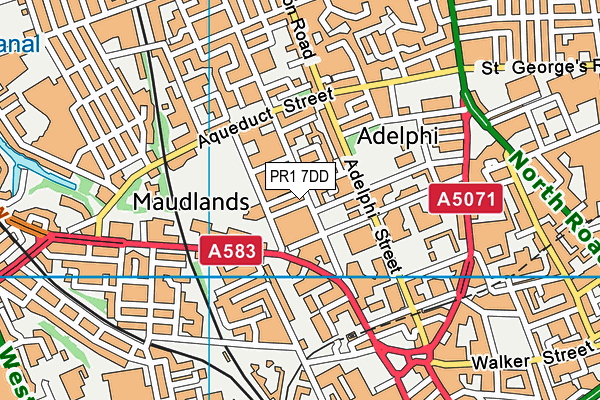 PR1 7DD map - OS VectorMap District (Ordnance Survey) PR1 7DD map - OS VectorMap District (Ordnance Survey)