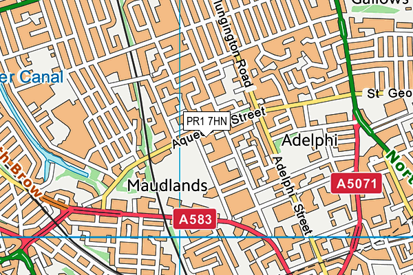 PR1 7HN map - OS VectorMap District (Ordnance Survey) PR1 7HN map - OS VectorMap District (Ordnance Survey)