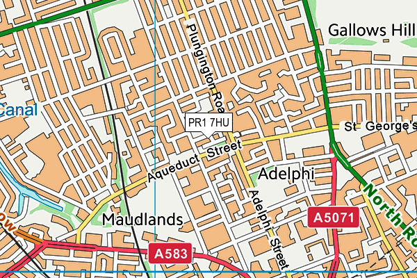 PR1 7HU map - OS VectorMap District (Ordnance Survey) PR1 7HU map - OS VectorMap District (Ordnance Survey)