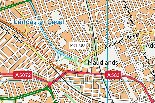 PR1 7JU map - OS VectorMap District (Ordnance Survey) PR1 7JU map - OS VectorMap District (Ordnance Survey)