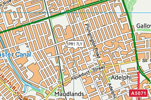 PR1 7LY map - OS VectorMap District (Ordnance Survey) PR1 7LY map - OS VectorMap District (Ordnance Survey)