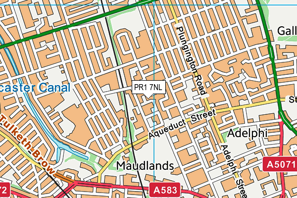 PR1 7NL map - OS VectorMap District (Ordnance Survey) PR1 7NL map - OS VectorMap District (Ordnance Survey)