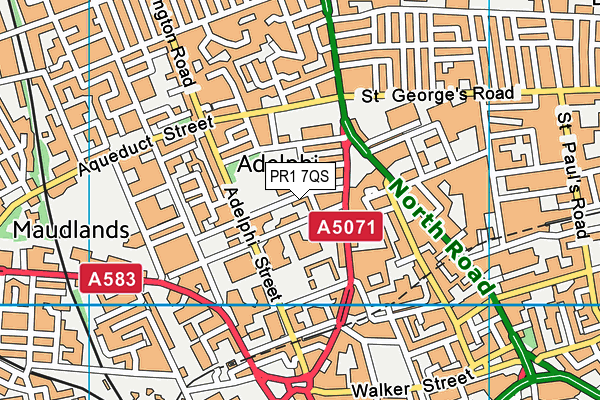 PR1 7QS map - OS VectorMap District (Ordnance Survey) PR1 7QS map - OS VectorMap District (Ordnance Survey)