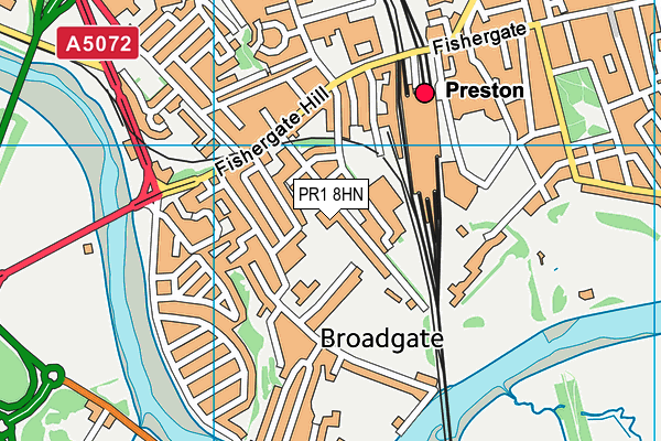 PR1 8HN map - OS VectorMap District (Ordnance Survey) PR1 8HN map - OS VectorMap District (Ordnance Survey)