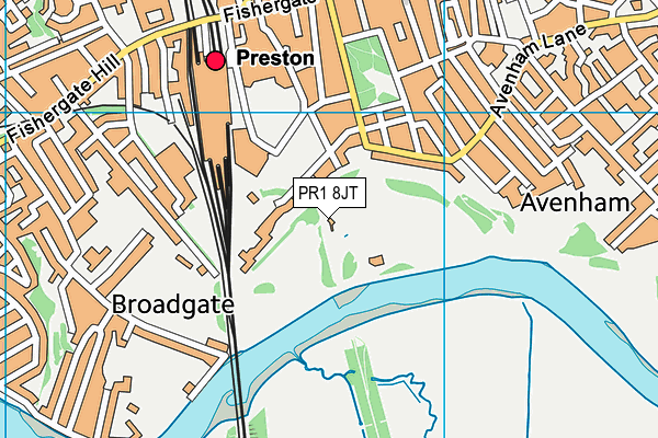 PR1 8JT map - OS VectorMap District (Ordnance Survey) PR1 8JT map - OS VectorMap District (Ordnance Survey)