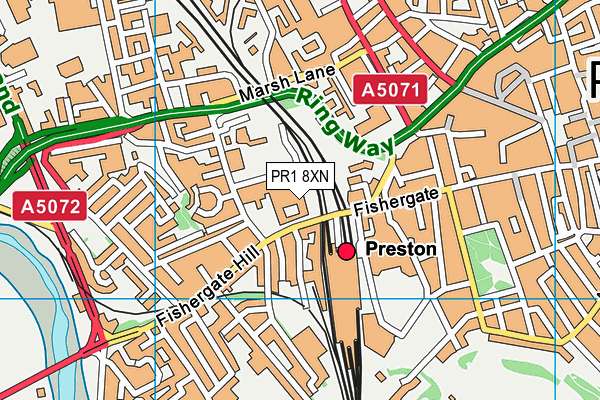 PR1 8XN map - OS VectorMap District (Ordnance Survey) PR1 8XN map - OS VectorMap District (Ordnance Survey)