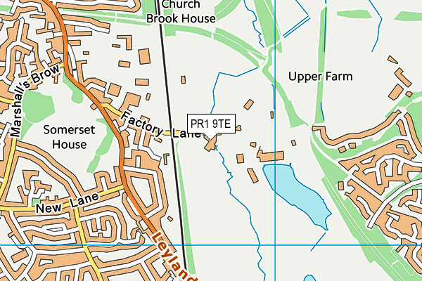 PR1 9TE map - OS VectorMap District (Ordnance Survey) PR1 9TE map - OS VectorMap District (Ordnance Survey)