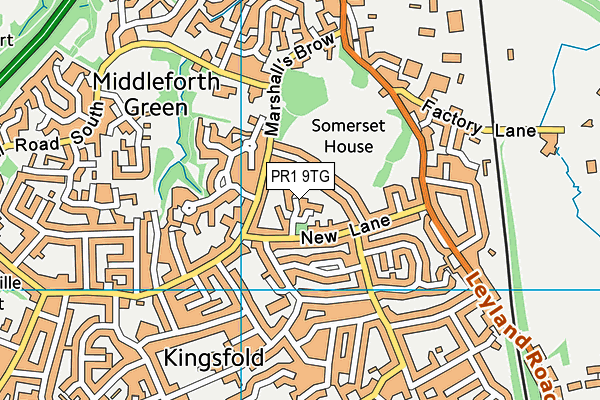 PR1 9TG map - OS VectorMap District (Ordnance Survey) PR1 9TG map - OS VectorMap District (Ordnance Survey)