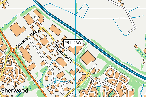 PR11 2AW map - OS VectorMap District (Ordnance Survey) PR11 2AW map - OS VectorMap District (Ordnance Survey)