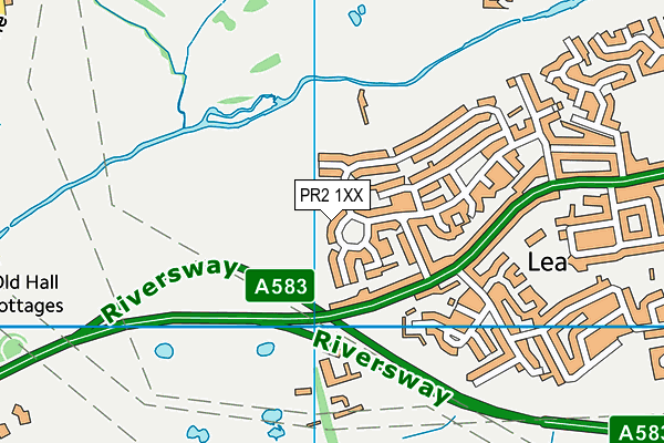 PR2 1XX map - OS VectorMap District (Ordnance Survey) PR2 1XX map - OS VectorMap District (Ordnance Survey)