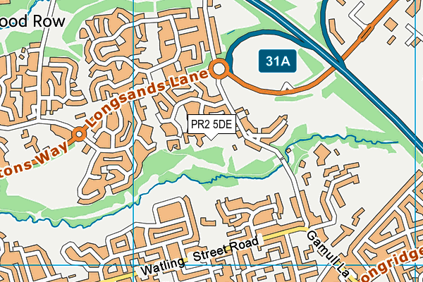PR2 5DE map - OS VectorMap District (Ordnance Survey)