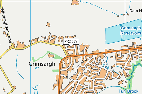 PR2 5JY map - OS VectorMap District (Ordnance Survey) PR2 5JY map - OS VectorMap District (Ordnance Survey)