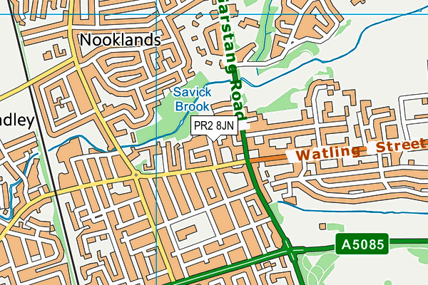 PR2 8JN map - OS VectorMap District (Ordnance Survey) PR2 8JN map - OS VectorMap District (Ordnance Survey)