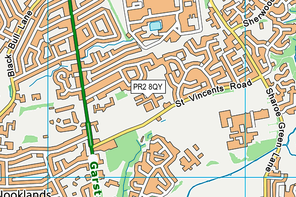 PR2 8QY map - OS VectorMap District (Ordnance Survey) PR2 8QY map - OS VectorMap District (Ordnance Survey)