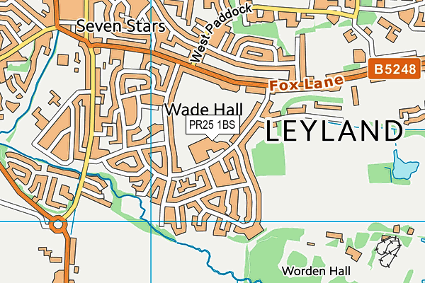 PR25 1BS map - OS VectorMap District (Ordnance Survey) PR25 1BS map - OS VectorMap District (Ordnance Survey)