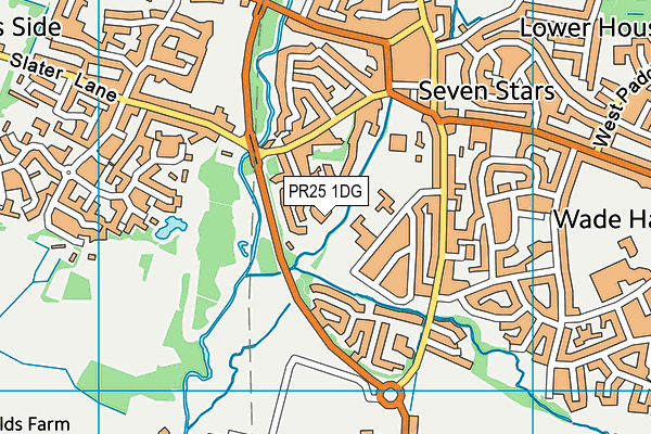 PR25 1DG map - OS VectorMap District (Ordnance Survey) PR25 1DG map - OS VectorMap District (Ordnance Survey)