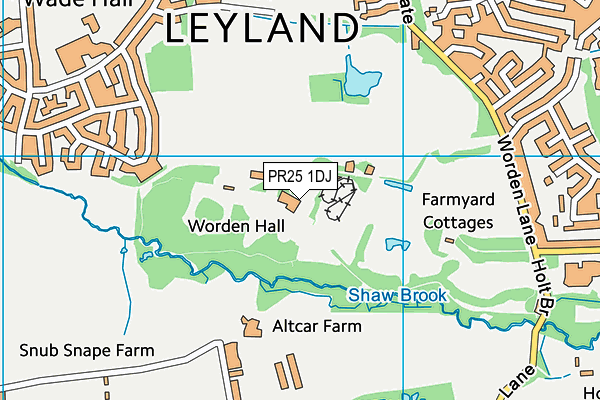 PR25 1DJ map - OS VectorMap District (Ordnance Survey) PR25 1DJ map - OS VectorMap District (Ordnance Survey)