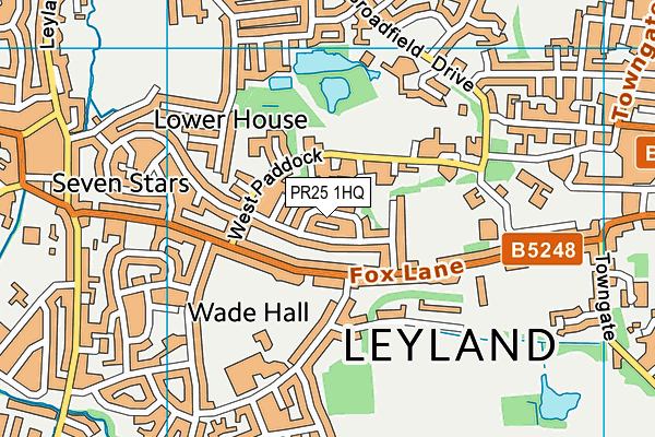 PR25 1HQ map - OS VectorMap District (Ordnance Survey) PR25 1HQ map - OS VectorMap District (Ordnance Survey)