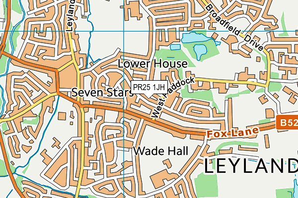 PR25 1JH map - OS VectorMap District (Ordnance Survey) PR25 1JH map - OS VectorMap District (Ordnance Survey)