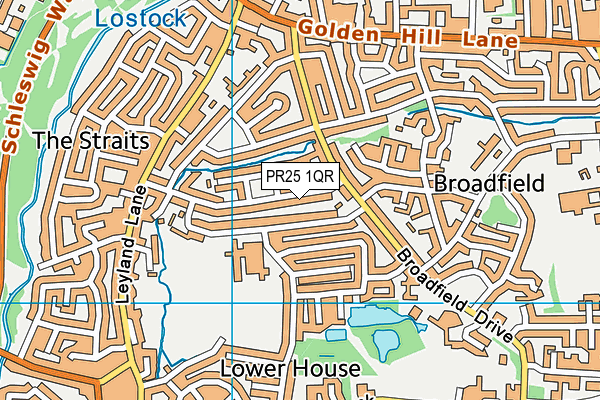 PR25 1QR map - OS VectorMap District (Ordnance Survey) PR25 1QR map - OS VectorMap District (Ordnance Survey)