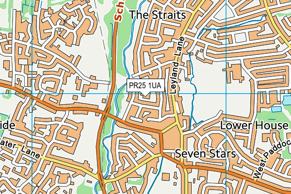 PR25 1UA map - OS VectorMap District (Ordnance Survey) PR25 1UA map - OS VectorMap District (Ordnance Survey)