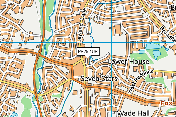 PR25 1UR map - OS VectorMap District (Ordnance Survey) PR25 1UR map - OS VectorMap District (Ordnance Survey)