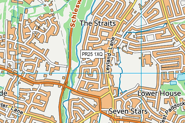 PR25 1XQ map - OS VectorMap District (Ordnance Survey) PR25 1XQ map - OS VectorMap District (Ordnance Survey)