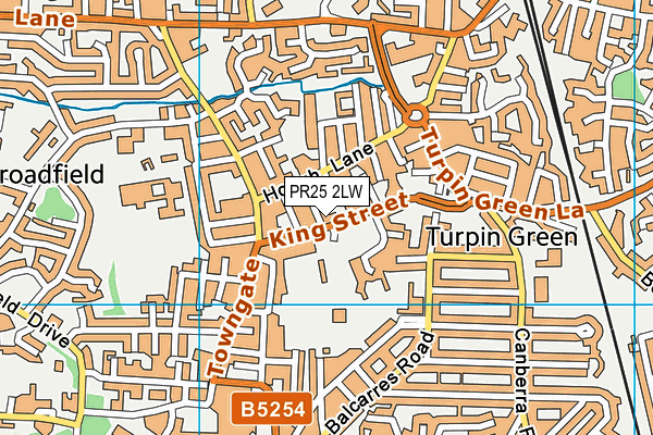 PR25 2LW map - OS VectorMap District (Ordnance Survey) PR25 2LW map - OS VectorMap District (Ordnance Survey)