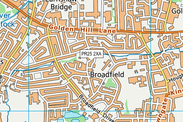 PR25 2XA map - OS VectorMap District (Ordnance Survey) PR25 2XA map - OS VectorMap District (Ordnance Survey)