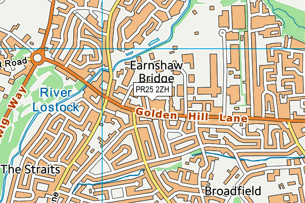 PR25 2ZH map - OS VectorMap District (Ordnance Survey) PR25 2ZH map - OS VectorMap District (Ordnance Survey)